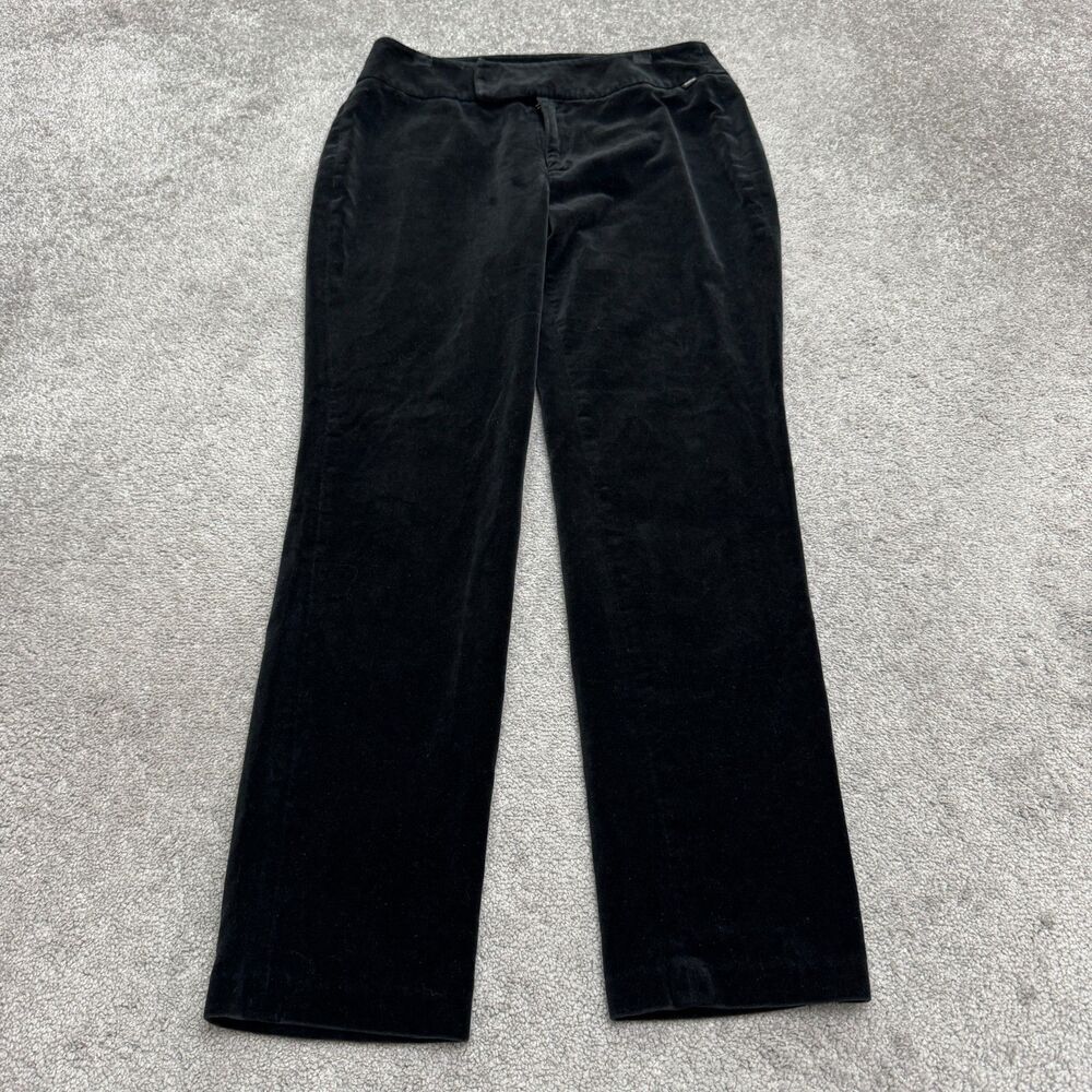 Vintage Guess velvet Straight Leg pants Womens 32 Black High Rise Cotton Trouser